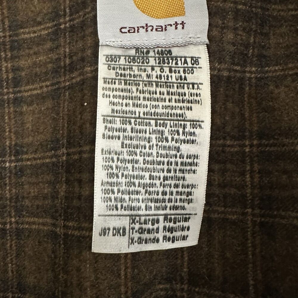 Vintage Carhartt Detroit Jacket J97 DKB Workwear Blanket Lined Men’s  XL RARE - Picture 11 of 11